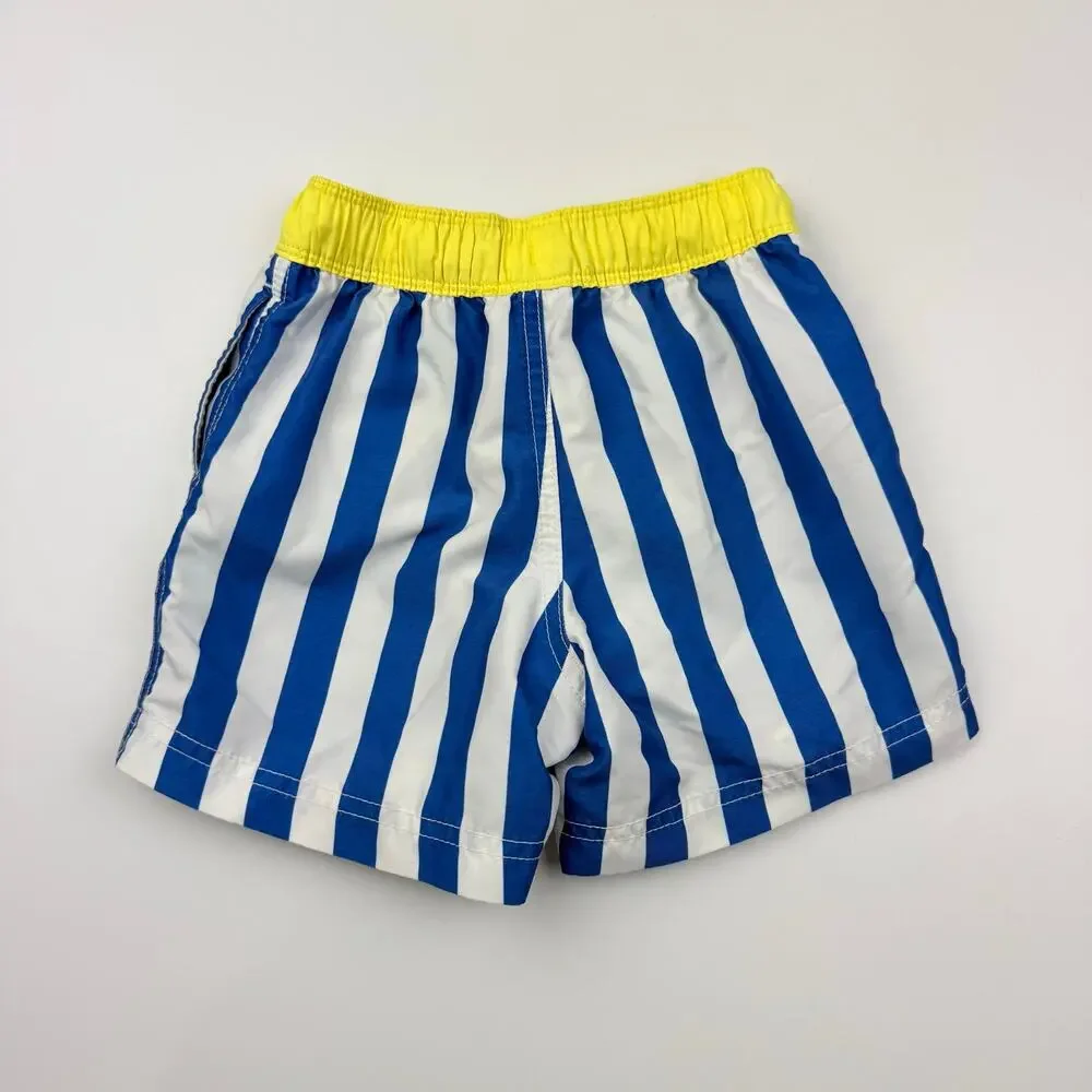 Hanna Andersson Blue Cabana Stripe Swim Shorts, 3T - Picture 5 of 5